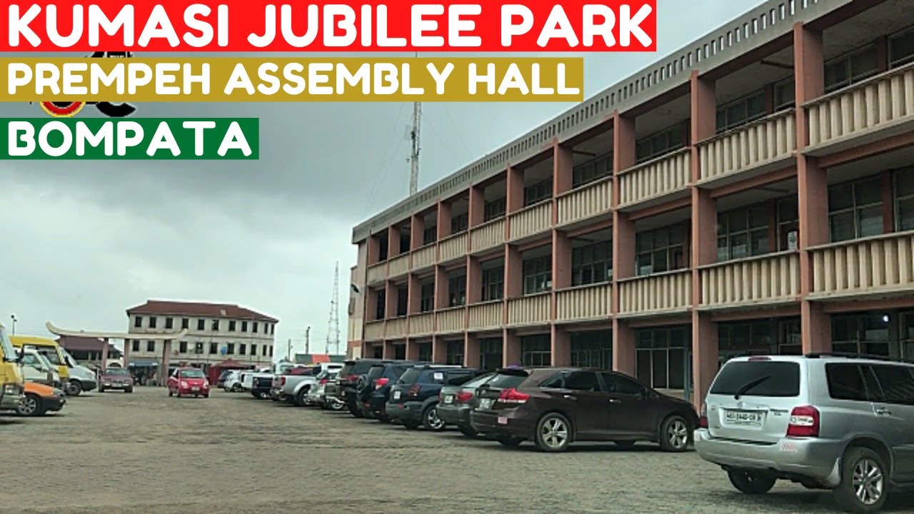 Kumasi Jubilee Park via Prempeh Assembly Hall and Bompata Community, Ghana.