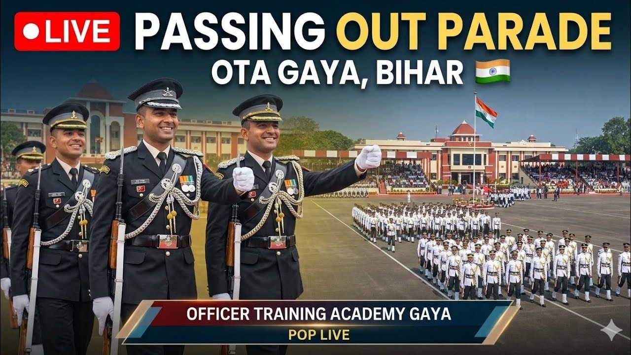 LIVE 🔴 Passing Out Parade at OTA Gaya, Bihar 🇮🇳 | Officer Training Academy Gaya Pop live