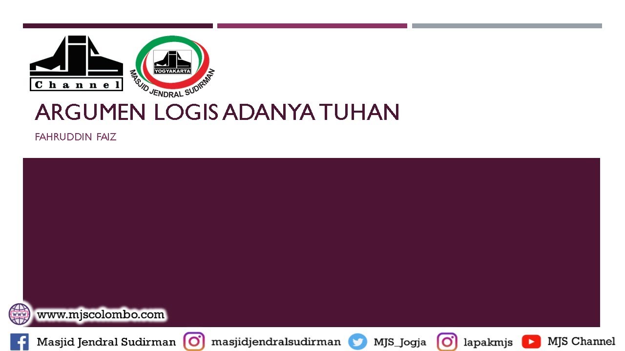 Ngaji Filsafat 78 : Argumen Logis Adanya Tuhan