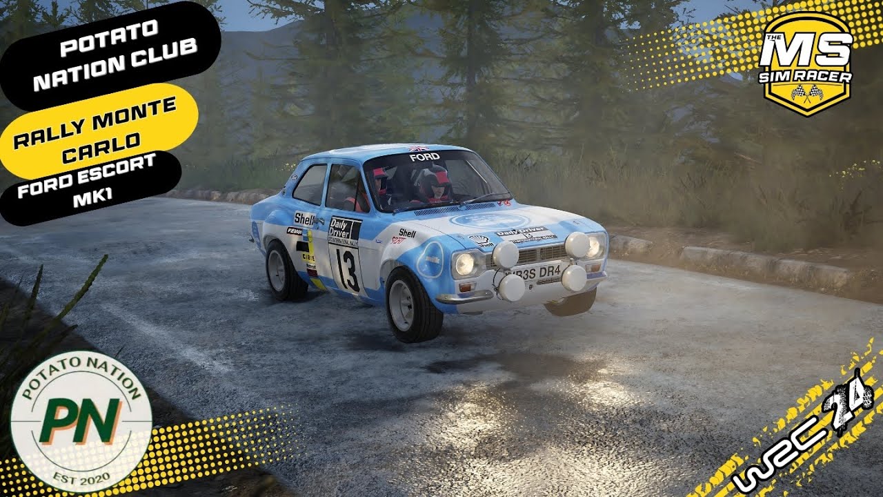 Potato Nation rally club driving a Ford Escort Mk1 in Monte Carlo. Rally WIN!!!