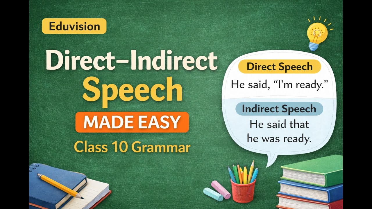 Direct–Indirect Speech Made Easy | Class 10 Grammar | Scoring Grammar Topic|