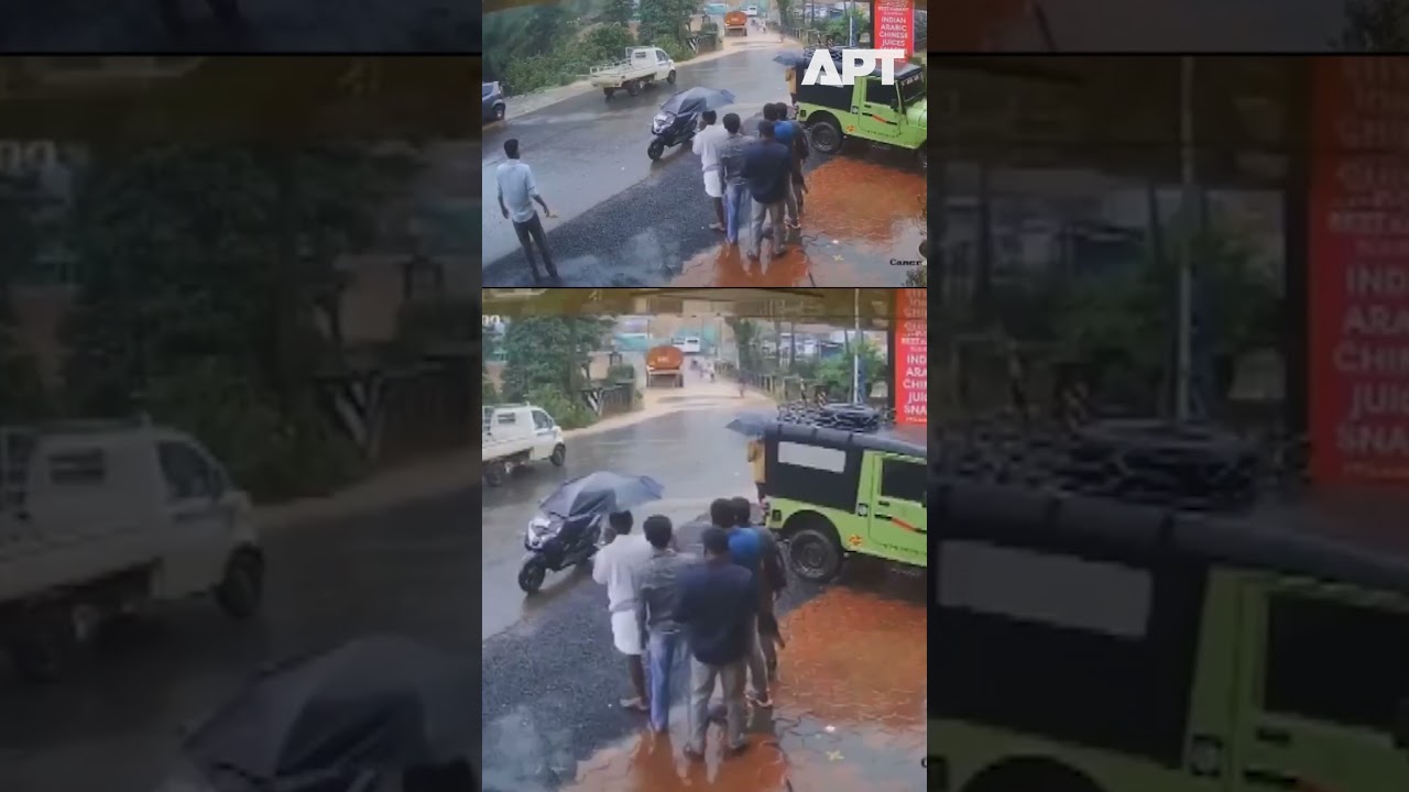 Wayanad Landslide Caught on CCTV as Tanker Is Swept Away, Three Escape | APT