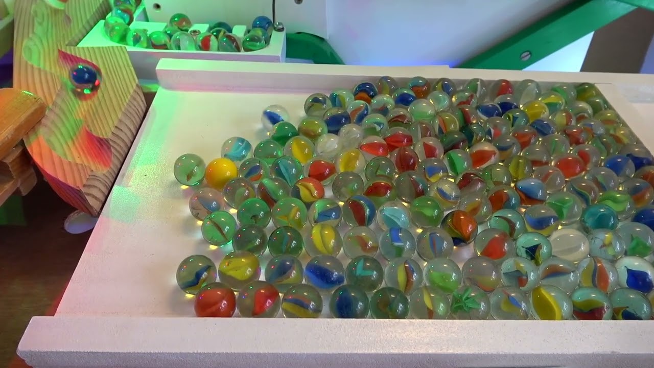ASMR Marble Machine "Crazy Cat's Eyes" 🔴 🔵 🟡 🟢