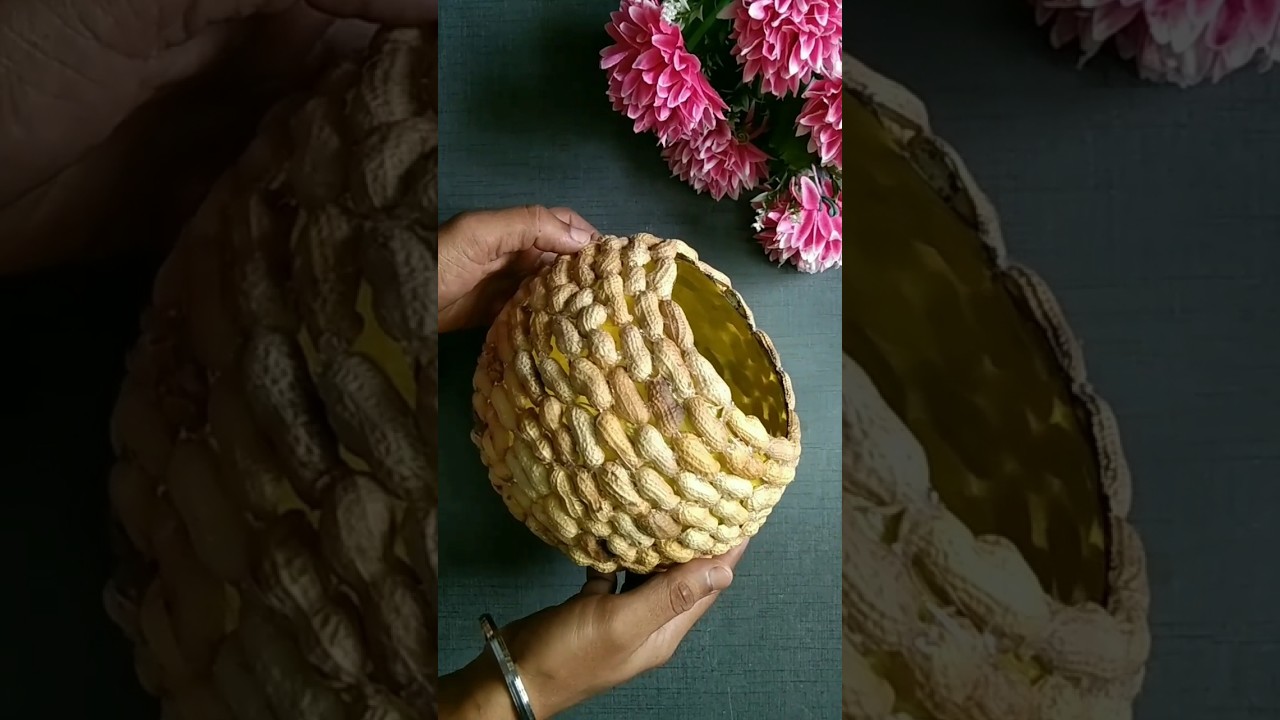Best Out Of Waste Peanut Shell Craft ✨ #youtubeshorts #shorts #diy #bestoutofwaste #trending