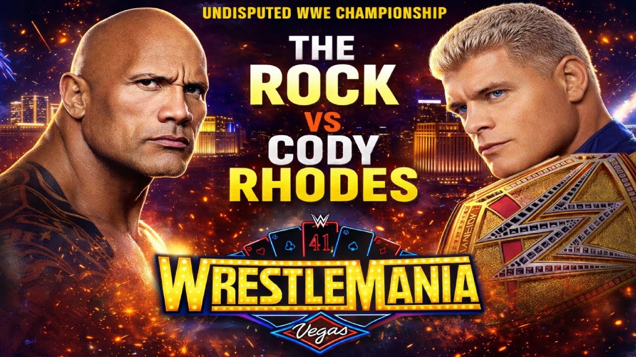 Cody Rhodes vs The Rock | WrestleMania 41 | Undisputed Title | WWE 2K25