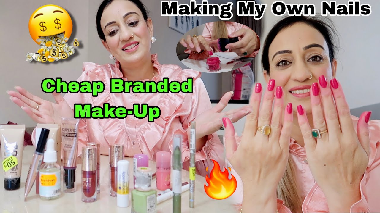 ‼️ I Bought Cheap Branded Make Up 🤑 At 70% Off 🔥Making My Own Nails 💥💅🏻..!