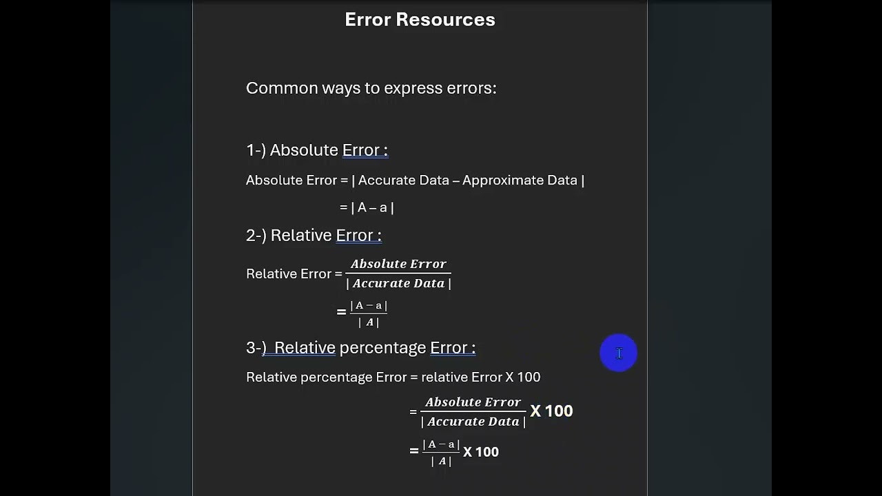 Numerical analysis\ Error Resources (Kurdish)