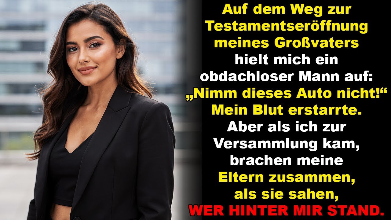 Meine Familie kam zu Opas Testament — ein Mann erschien und flüsterte „Geh nicht… es gehört dir“