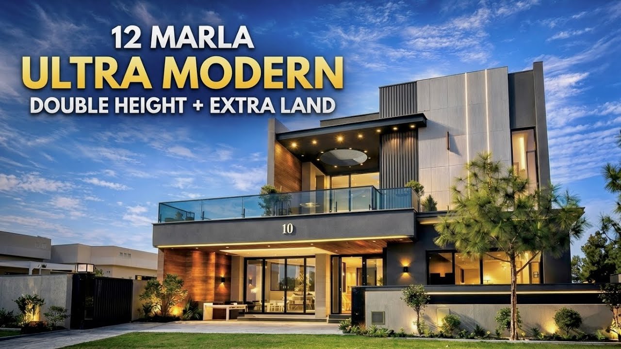 12 Marla Designer House with Extra Land Lawn | for sale in Overseas Sector Bahria Town