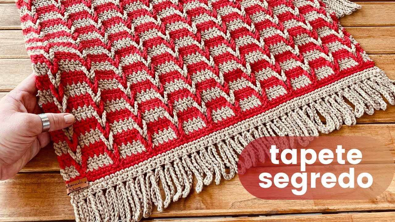TAPETE DE CROCHÊ | TAPETE SEGREDO - Ponto elegante, estiloso e muito prático de fazer, você vai amar