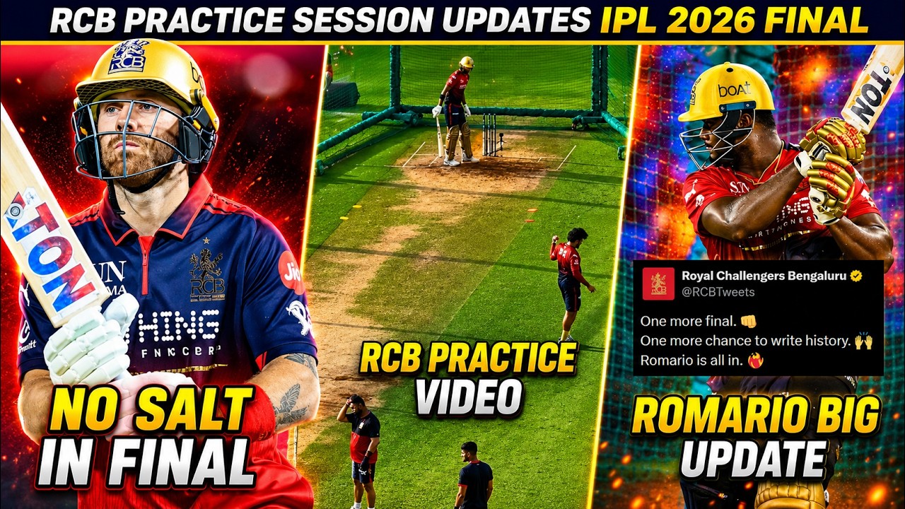 Phil Salt out of IPL 2026 Final | RCB Practice sessoion videos | RCB vs GT in Final