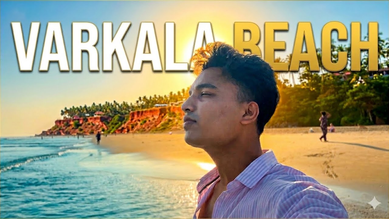 We visited India’s most cleanest beach | Varkala beach 🏝️| Kerala bike ride series 
