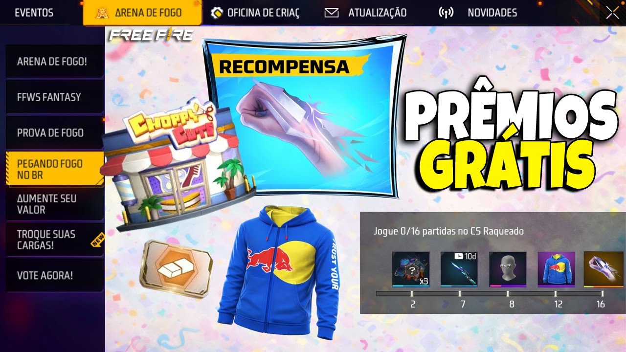AGORA SIM!! PUNHO GRÁTIS DE CARNAVAL? CÓDIGUIN, PRÊMIOS PRA TODOS DO CHOOPY CUTS NO FREE FIRE