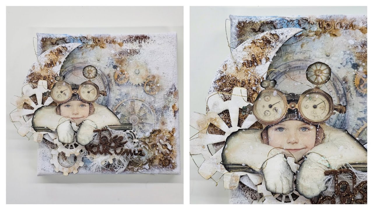 HOME DECOR - TAKE YOUR TIME - ISPIRAZIONE CREATIVA YUPPLA - MIXED MEDIA TUTORIAL