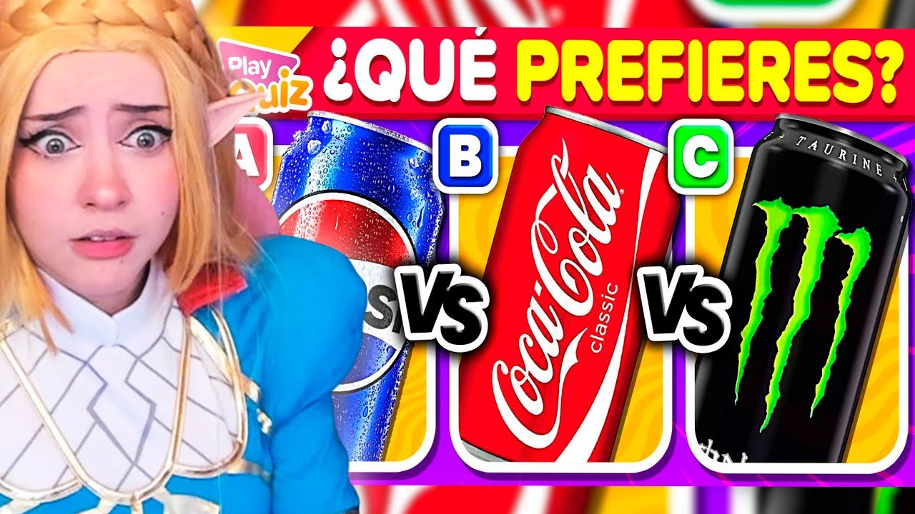 QUÉ PREFIERES EDICION COMIDA Y BEBIDA 🍕🍔🌭  || ITSMIDNA REACCIONA A PLAYQUIZ