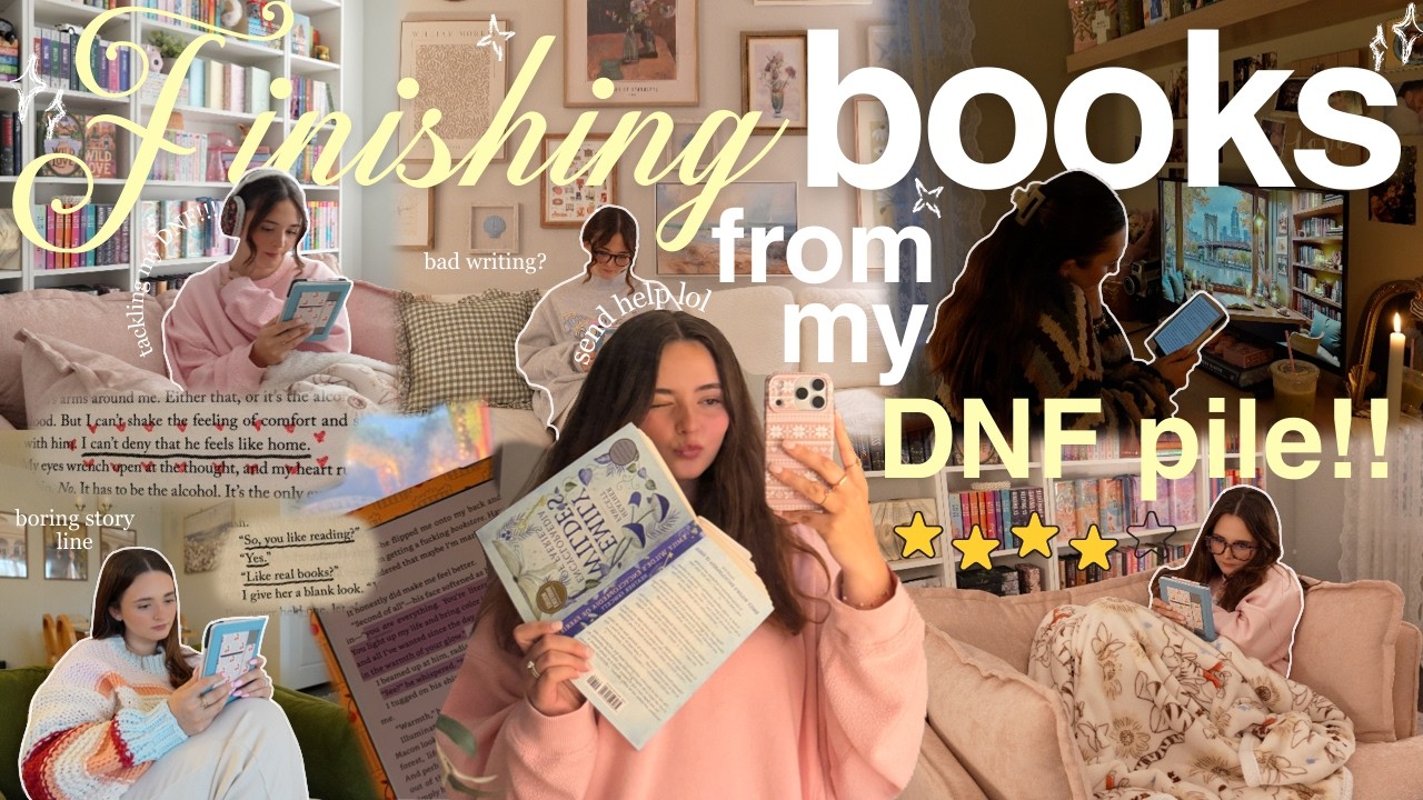 attempting to FINISH my DNF LIST… 📚🗓️🫣 *spoiler free reading vlog*