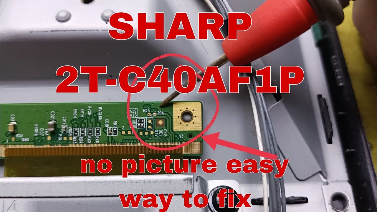 How to fix Sharp 2T-C40AF1P smart led tv, no picture easy way to fix #ger tech ph.