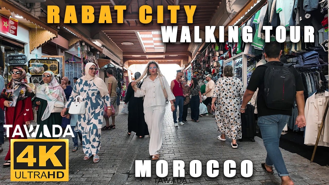 RABAT City 4K UHD Walking Tour, Morocco 🇲🇦
