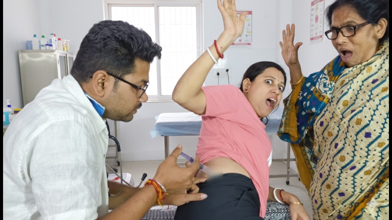 Doctor ne injection Laga Diya #viralinjection #injection video #funny injection