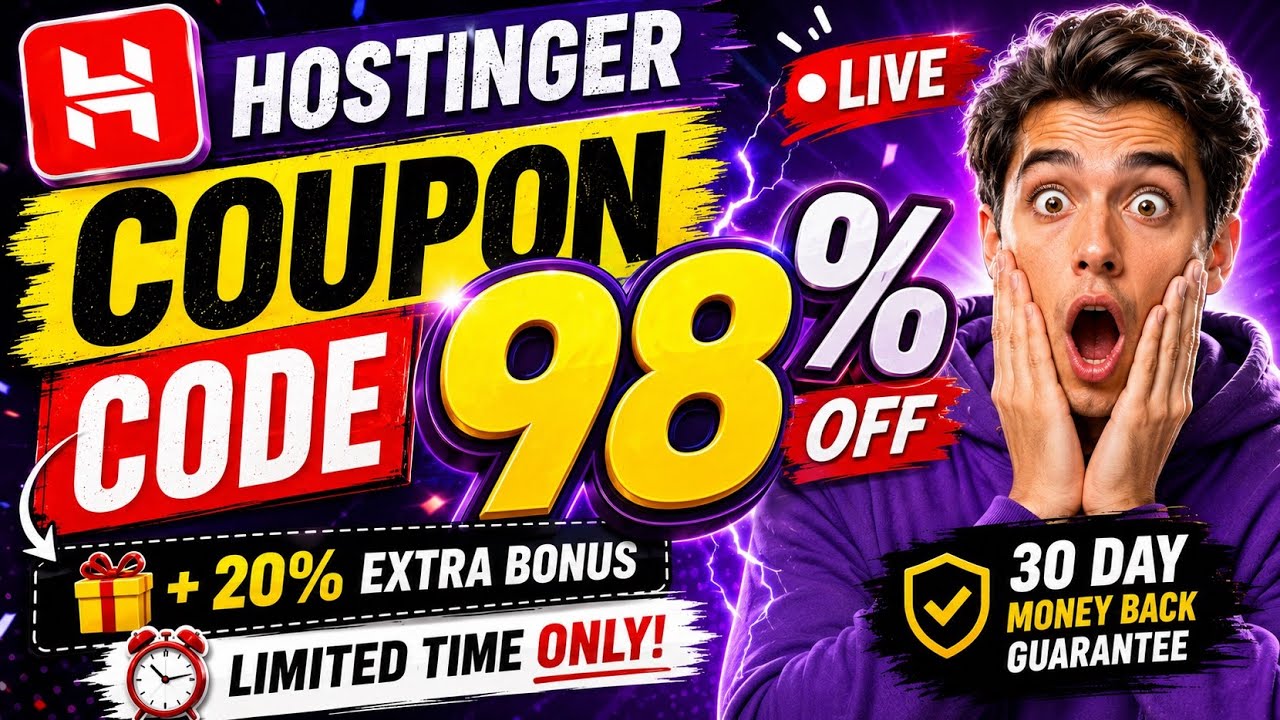 Hostinger Coupon Code 2026 ✅TESTED & WORKING 🛑 | Hostinger Discount Code|Hostinger Promo Code LATEST