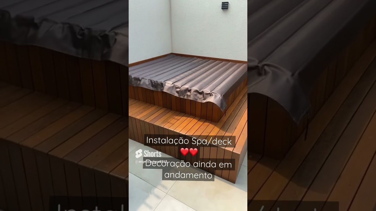 Instala&ccedil;&atilde;o Spa e deck de madeira! Decoracao ainda em andamento! #casa #decoracao #spa  #bemestar