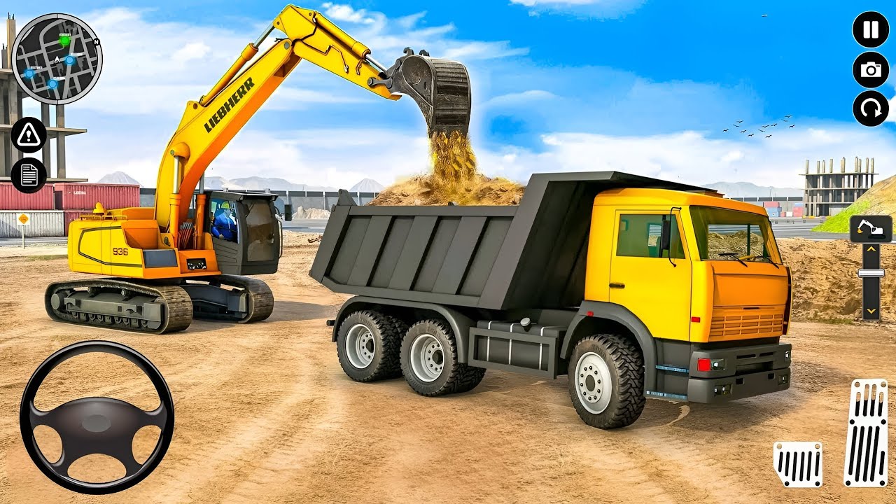 Road 🛣️ Construction Simulator Game 🎮 Real Jcb Excavator Road Construction Android Gameplay #gaming 
