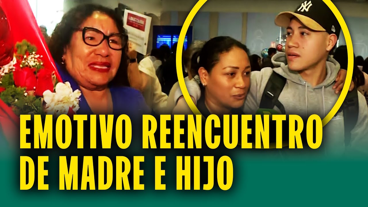 Madre e hijo se reencuentran después de ocho años: Así fue el emotivo encuentro