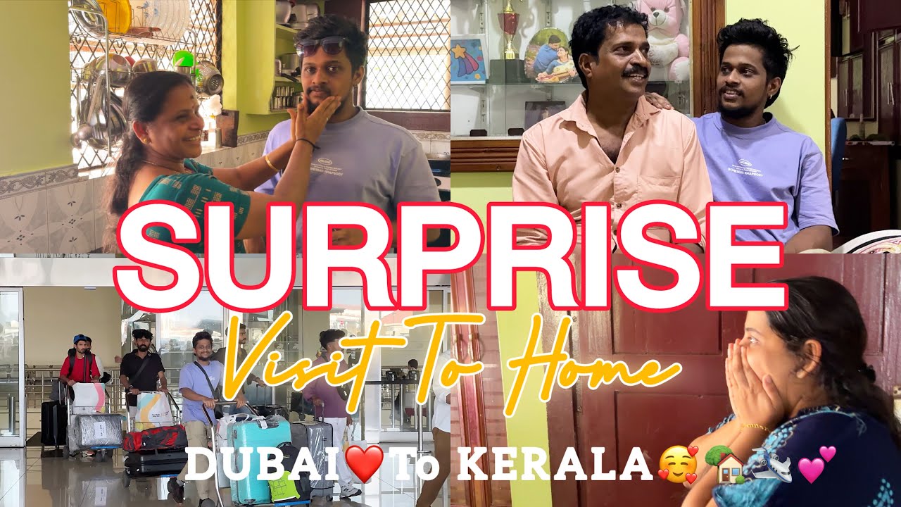 Surprise Visit🛩To Home🏡(Amma Reaction) Dubai to kerala🇮🇳 Ottappalam