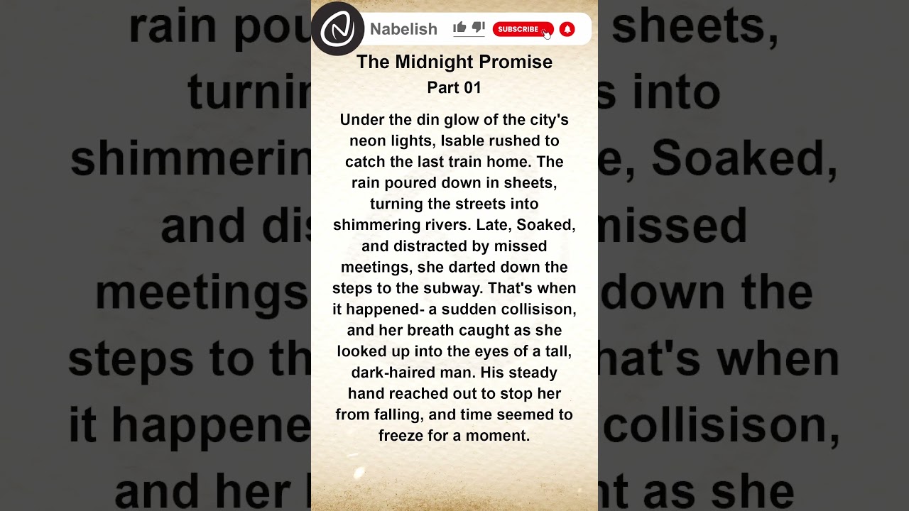 The Midnight Promise 01 #englishgrammar #paragraph  #stories  #englishspeaking #tipstolearnenglish