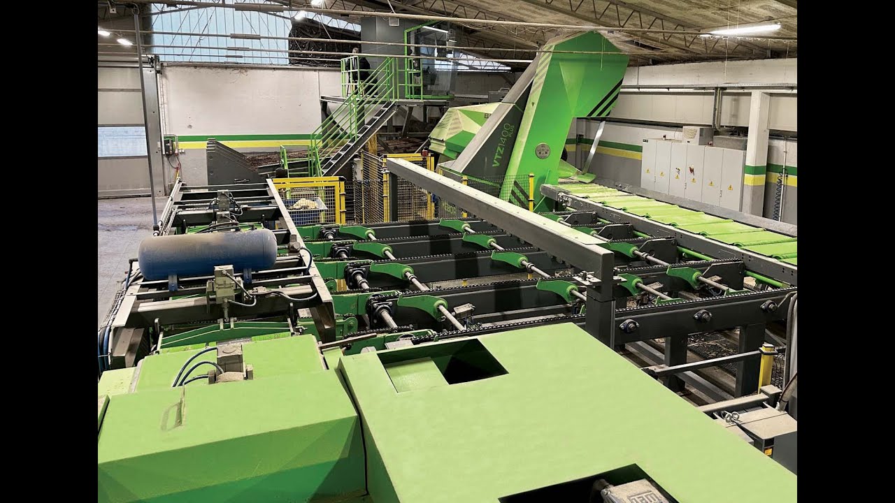 AUTOMATIC sawing line for ONE MAN operation, MEBOR vertical sawmill VTZ 1400 PLUS, optimised edger