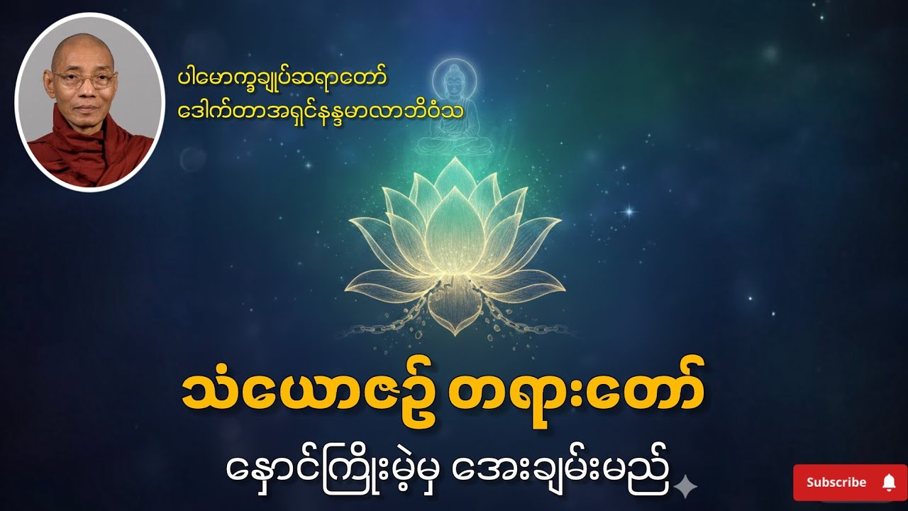 သံယောဇဉ်အနှောင်အဖွဲ့မှ လွတ်မြောက်ခြင်း - ပါချုပ်ဆရာတော်ဘုရားကြီး #သံယောဇဉ် #တရားတော် #Dhamma