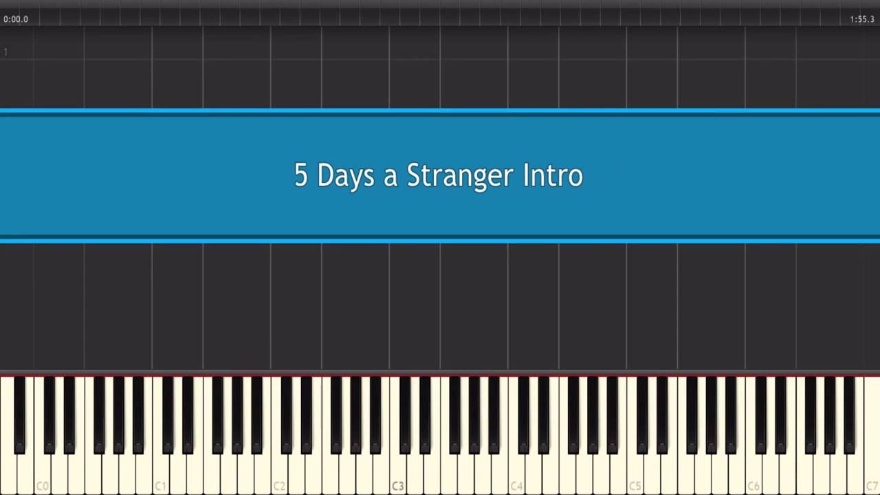 5 Days a Stranger - Opening Theme (Piano Tutorial) | Synthesia