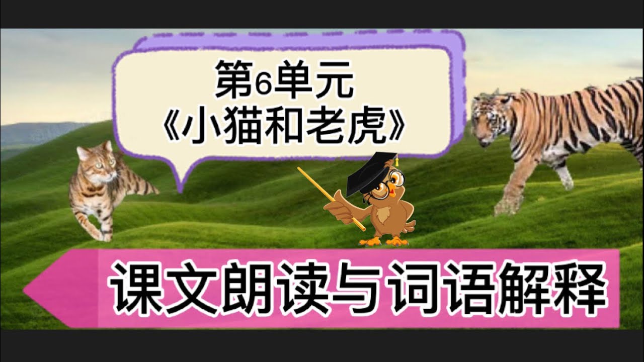【三年级 华文】单元6《小猫和老虎》【课文朗读与词语解释】