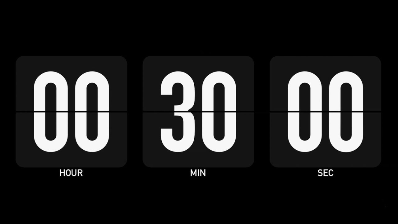 30 Minute Flip Clock Timer ⏳ | Silent Countdown | 4K Aesthetic