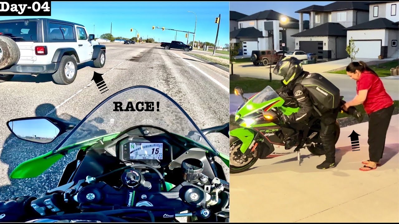 Alberta to Winnipeg jate time JEEP se hua Panga | Activating Launch Control Ninja zx10r 😱🔥