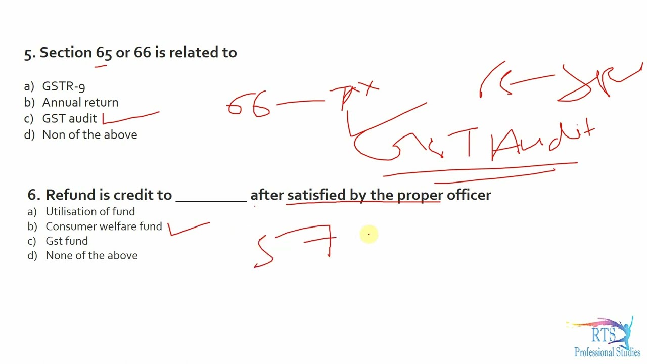 Gst Practitioner exam Preparation | GST Exam Part-6