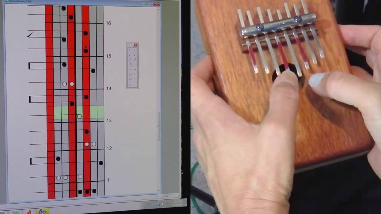 Greensleeves on 8-Note Kalimba
