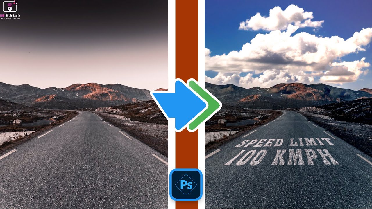 Photoshop Tutorial : Text & Cloud | KB Tech India
