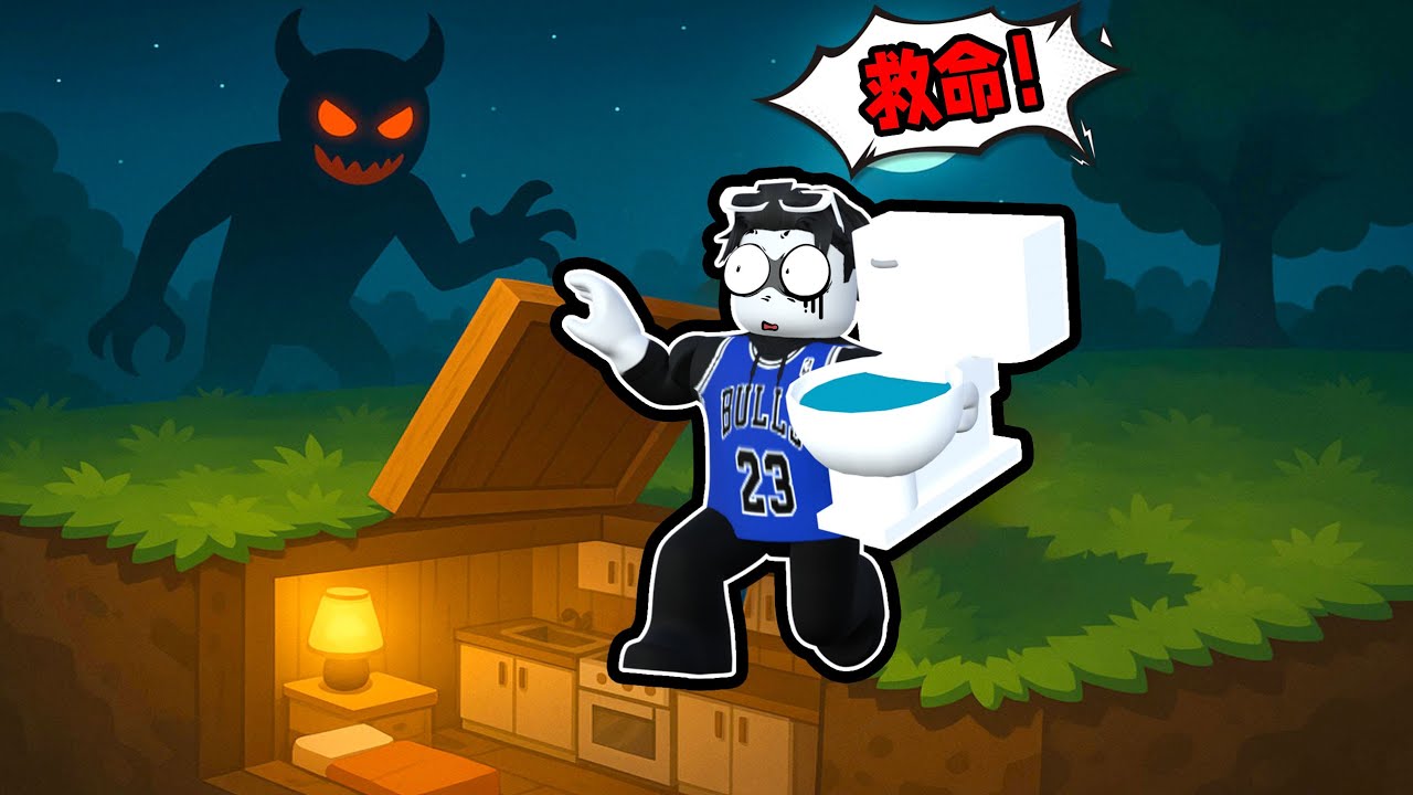 我要白天拿家具建造避难所，晚上躲避怪物的袭击！ROBLOX