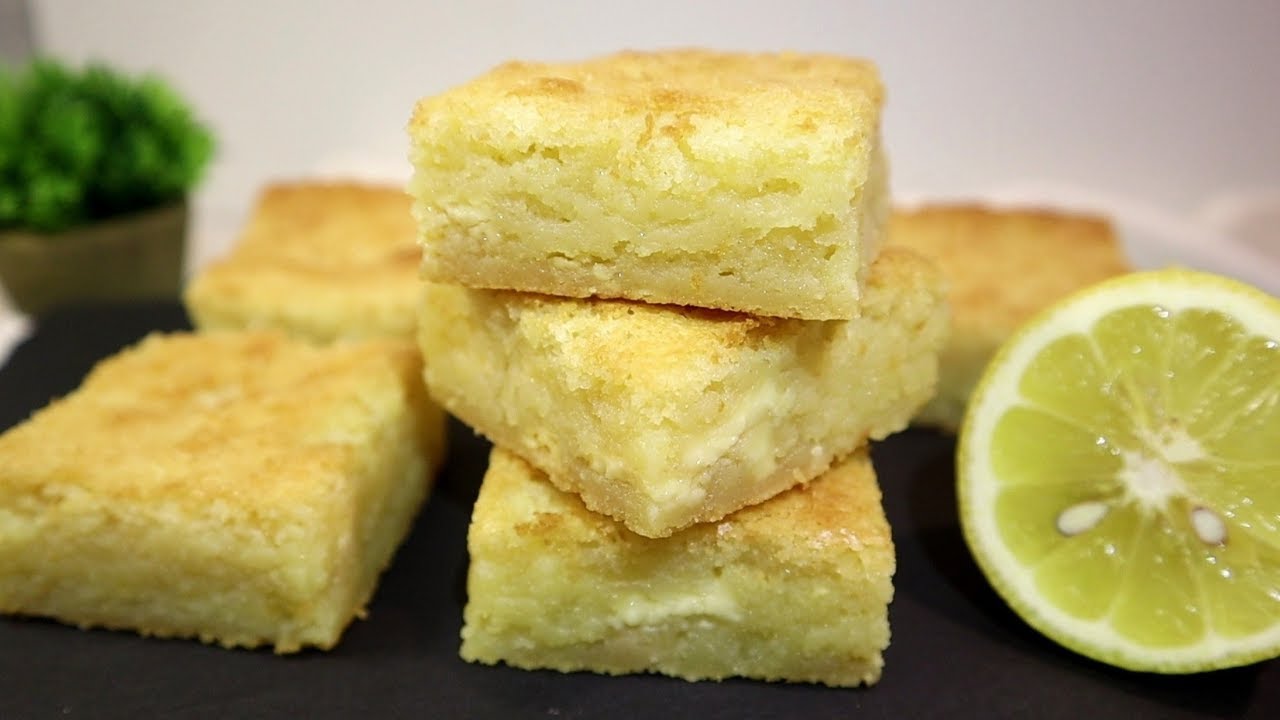Fudgy Lemon Blondies | Lemon Brownies Recipe