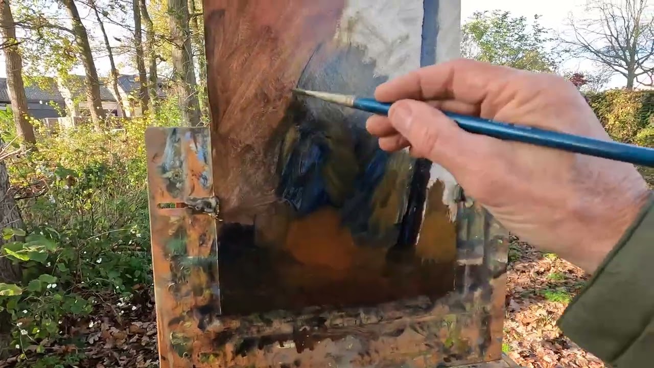 Painting fall colors in oil paint