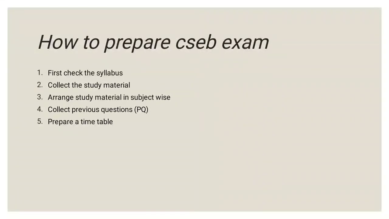 CSEB|STUDY PLAN|EXAM PREPARATION|PQ DISCUSSION|HOW TO CRACK CSEB EXAMS|