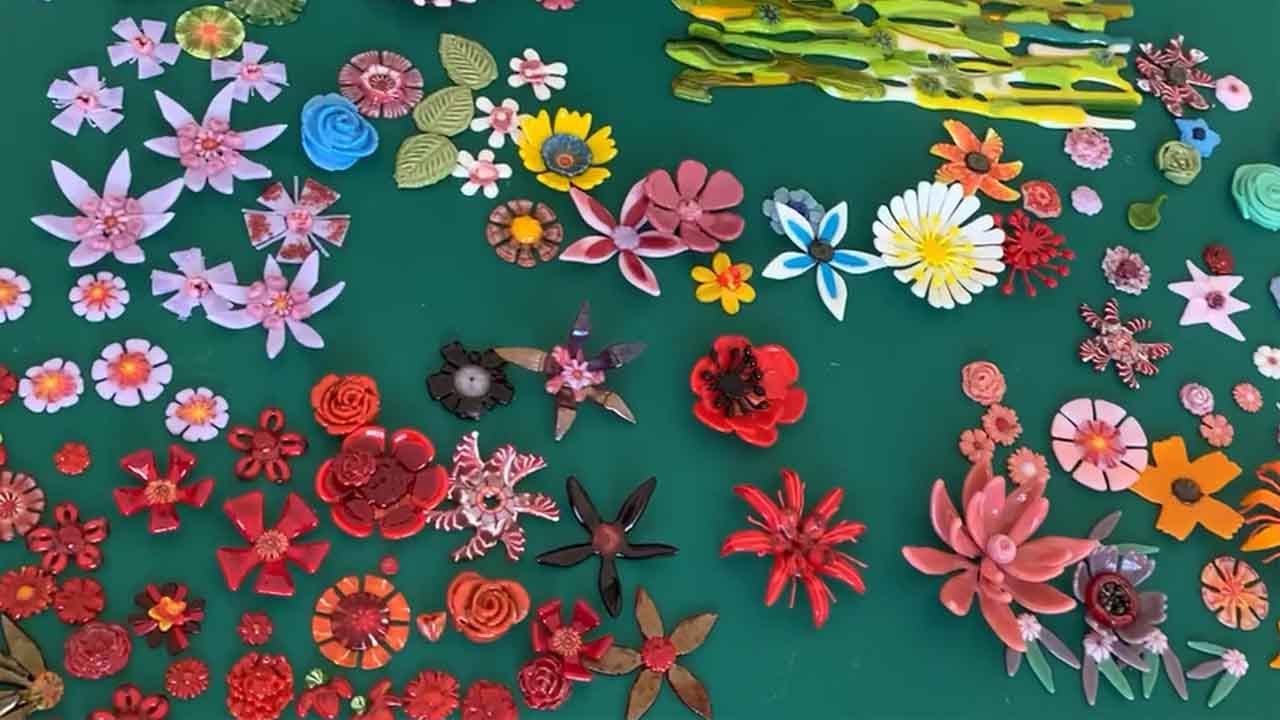 Fused Glass Flowers