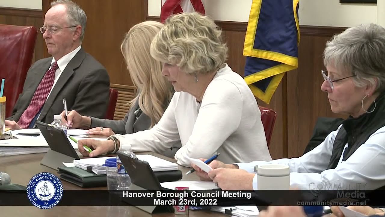 Hanover Borough Council Meeting  - 3/23/2021