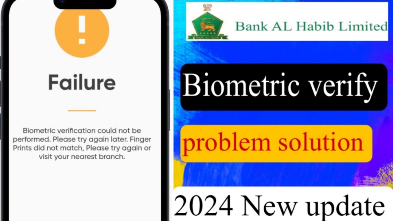 Bank Al Habib biometric verifcation could not be performed || Fix Al Habib Biometric verify problem