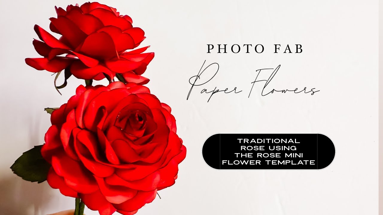 Stemmed Traditional Rose | Rose Mini Flower Template Tutorial