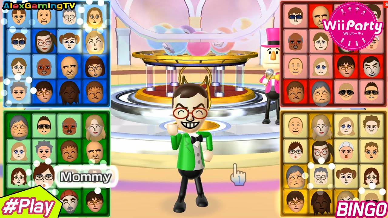 Wii Party -빙고 Bingo (Master  CPU, Eng sub ) Player Kim S M vs Yoko vs Hiromasa vs Akira