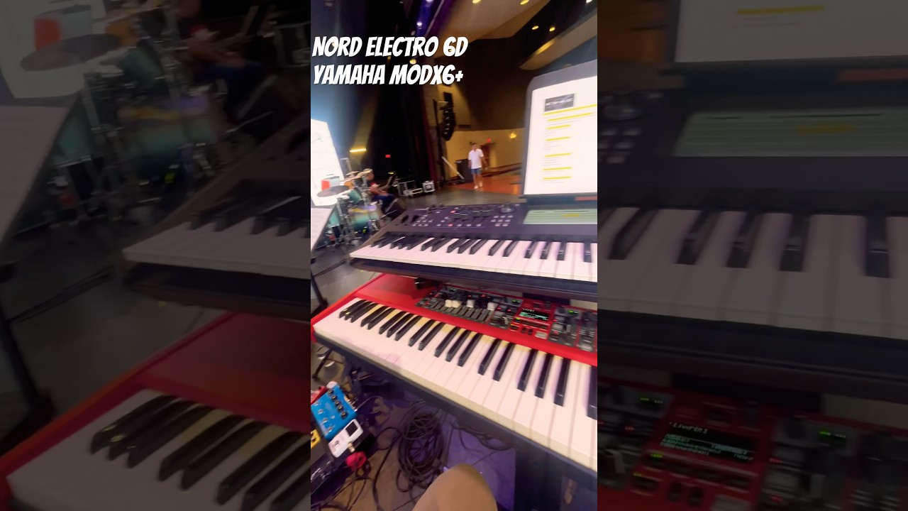 My Nord and Yamaha keyboard rig for a concert