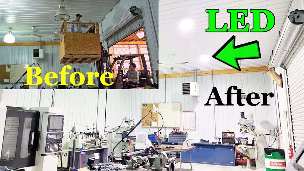 ✅ BRIGHT LED High Bay Shop Light - 150W 22500 Lumens - Install, Review vs Metal Halide