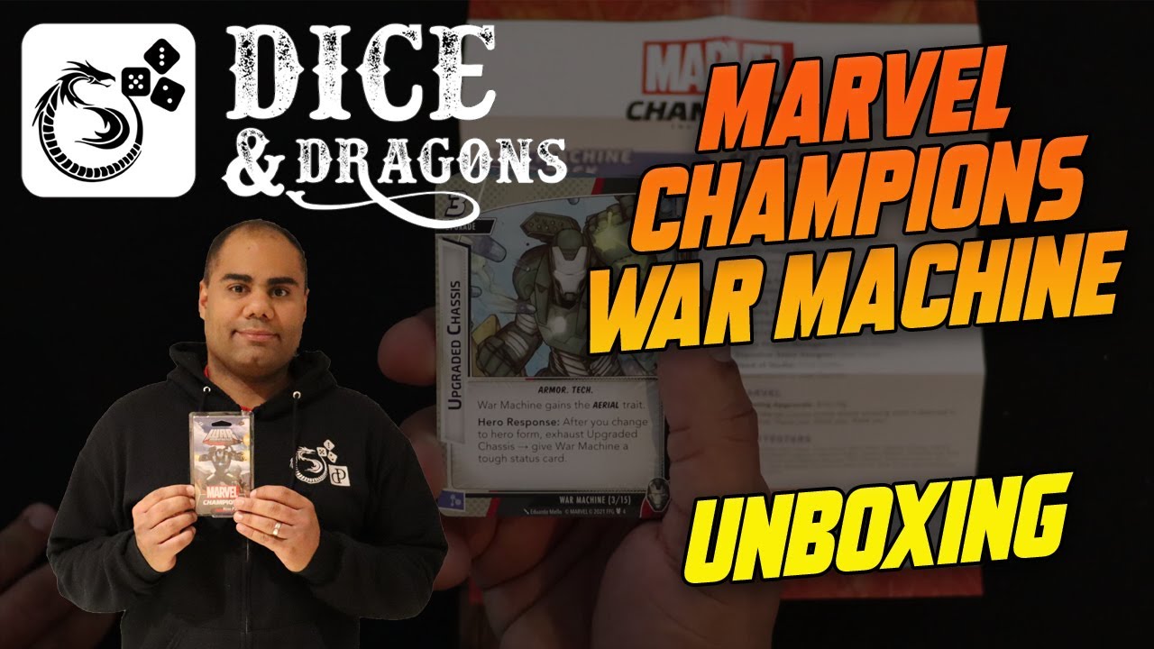 Dice and Dragons   Marvel Champions War Machine Hero Pack Unboxing